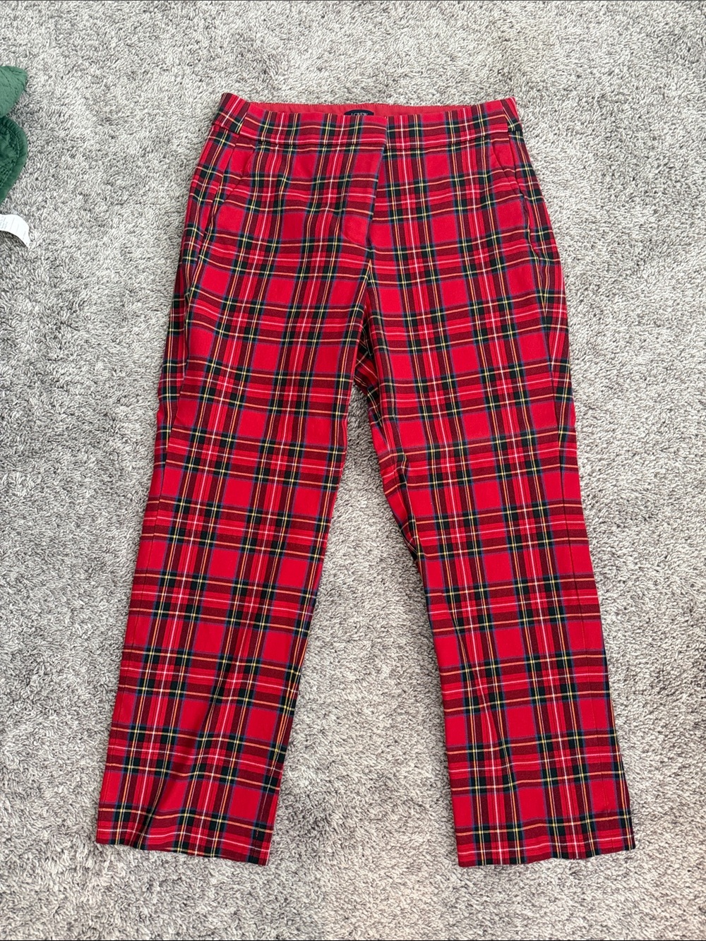 J. Crew Red Tartan Plaid Chinos